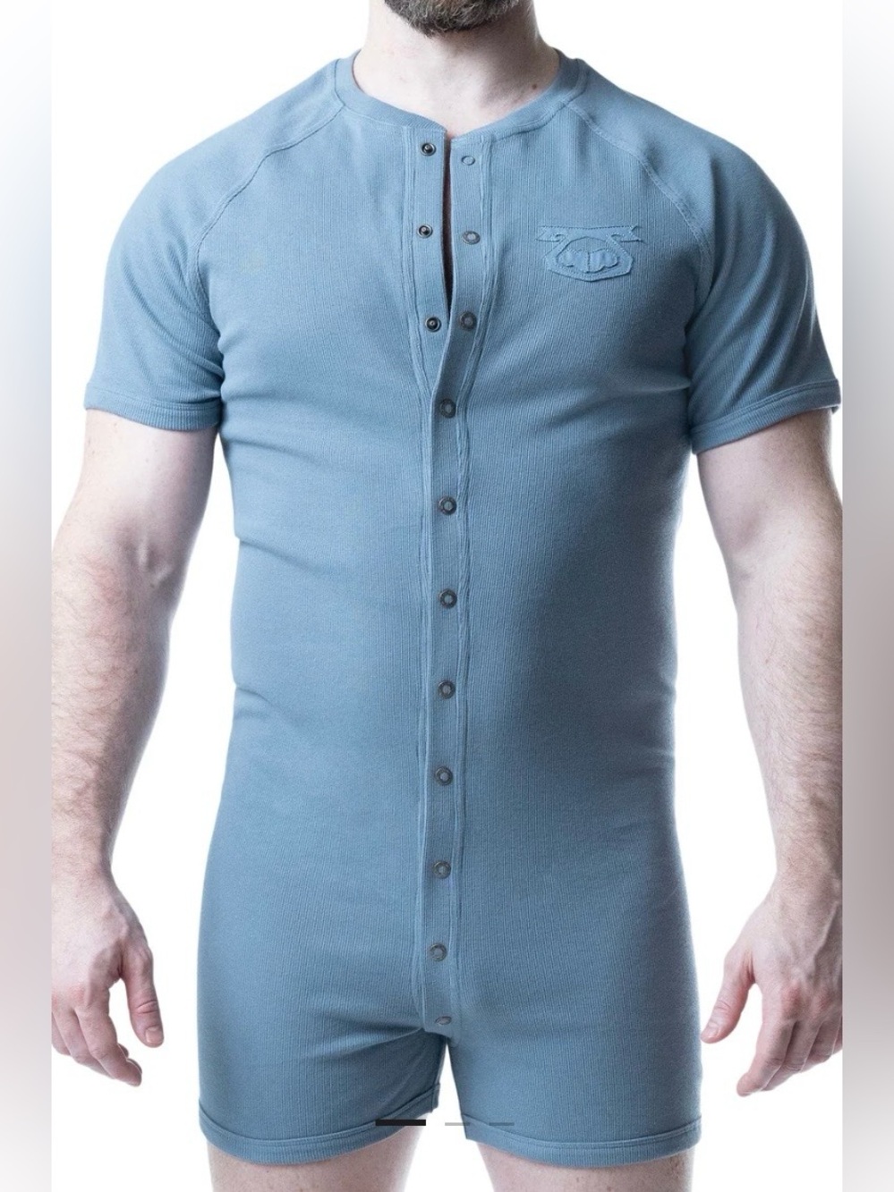 Nasty Pig Union Suit Cutoff in Mirage Blue Size Large